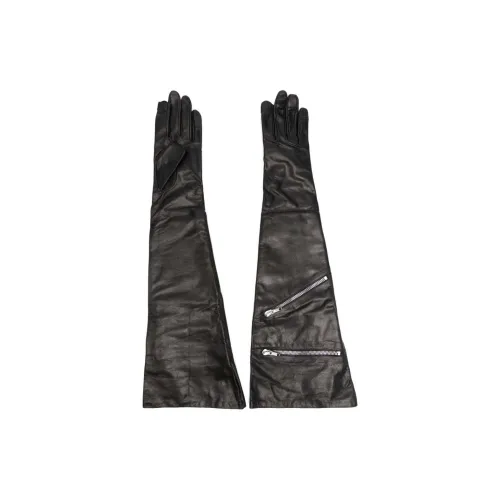 RICK OWENS совместный бренд Телячья кожа, Шелк Перчатки Мужской