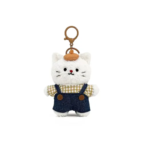 X3COMMUNE Винтаж Деним Комбинезоны с Дизайном Kitty Куклы Плюшевый Брелок 8 см Высота