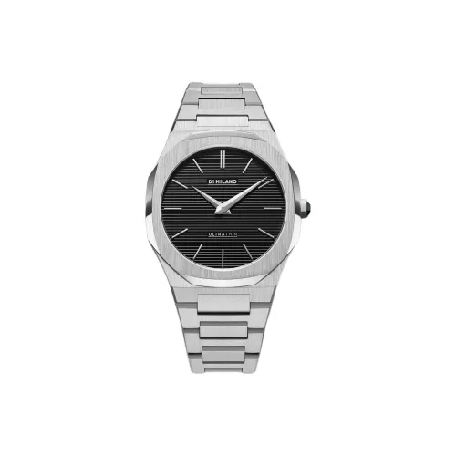 D1 MILANO Watch Кварцевый механизм Нержавеющая сталь Ремешок 40 мм Черный циферблат Унисекс