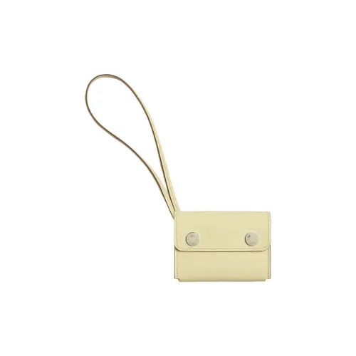 HERMES Hermèsnap Swift Кожа Держатель для карт Женские Milton Желтый