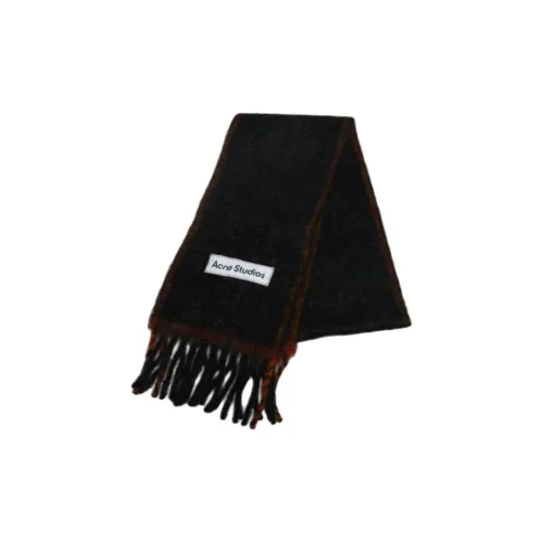 Acne Studios Вязаные шарфы из альпаки Женские Черный
