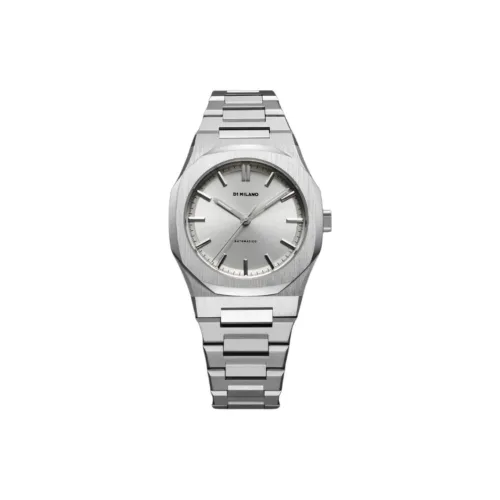 D1 MILANO Мужские часы Кварцевый механизм Ремешок из нержавеющей стали 36 мм Серебристый циферблат