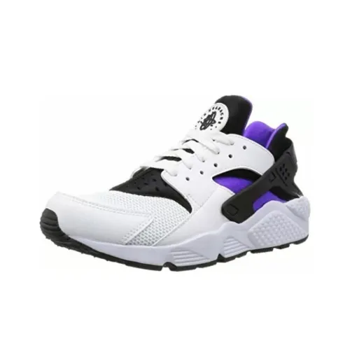 Nike Air Huarache Run Slip-resistant Abrasion-resistant Low Top Casual Running Shoes Men's White Black Найк Эйр Хуараче Ран Слип-резистентный Абразион-резистентный Низкий Топ Повседневные Беговые Кроссовки Мужские Белый Черный
