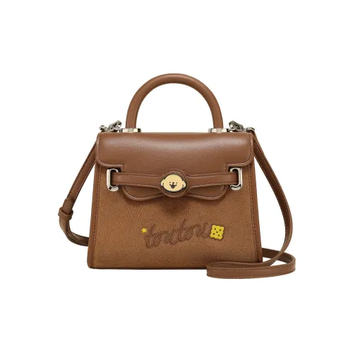 TOUTOU Мальтезе Коллаборация Ткань Сумка через плечо Стандартная Женская Сырой Шоколад