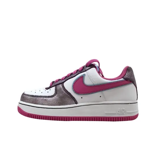 Nike Air Force 1 Устойчивые к истиранию Низкие Кроссовки для скейтбординга Унисекс Белый Розовый