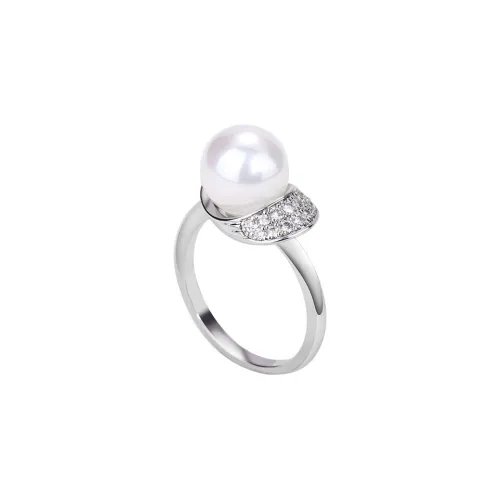 Sanpowa Alloy Artificial Pearl Rings Women's
