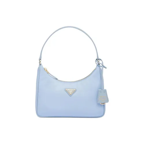 PRADA RE Edition Кожа Хобо Сумка Сумка через плечо Мини Женский Светло-Синий