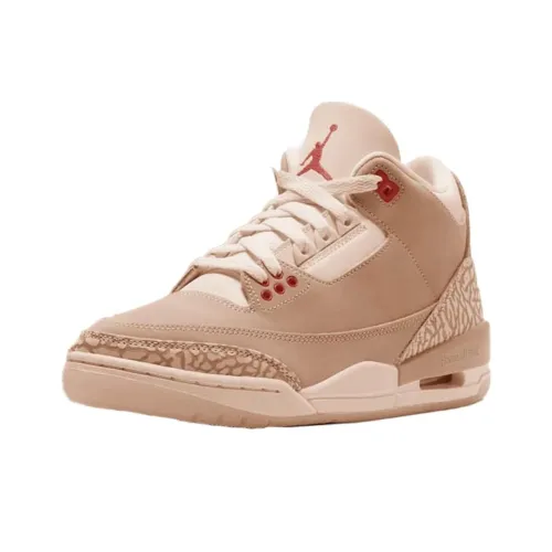 Jordan Air Джордан 3 Противоскользящий Устойчивый к истиранию MID Топ Винтажные баскетбольные кроссовки Unisex Light Розовый