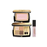 Квадратные тени для глаз #Молочный Туман + Монохромные румяна #806 + Светящийся блеск для губ #806