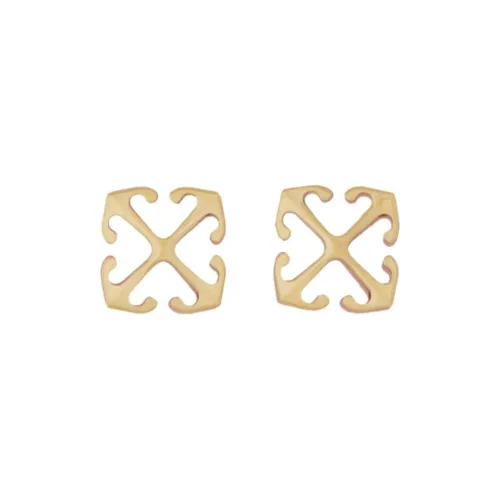 Off Белый Brass Earrings Женские Золотой