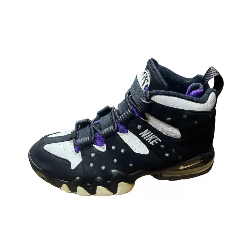 Nike Air Max 2 MID Топ Баскетбольные кроссовки Мужской Черный Белый Фиолетовый