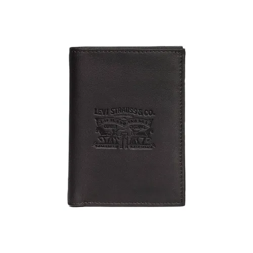 Levi's GRAIN LEATHER Кошелек Мужской Темно-коричневый