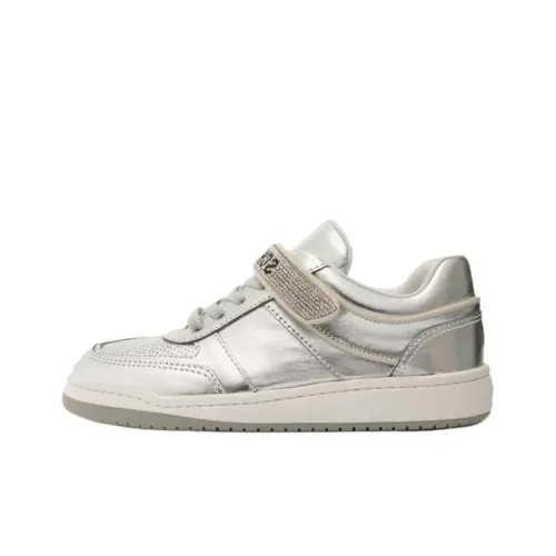 Schutz Low Топ Скейтборд Кроссовки Женские Серебряные