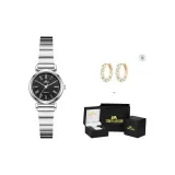 Чёрный (temperament Любовь Серьги + Подарочная коробка)