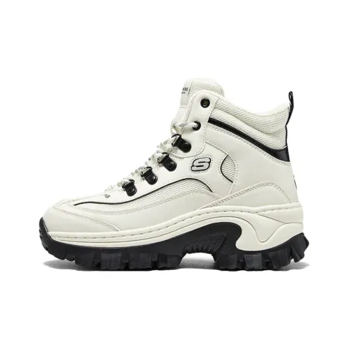 Skechers Уличный Высокий Топ Повседневный Женский Белый