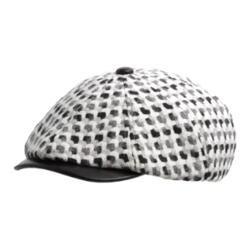 Christys Шерсть Хлопок Овчина Шапки и Кепки Унисекс Черный Белый