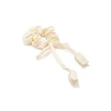 Молочный белый тюльпан, резинка для волос