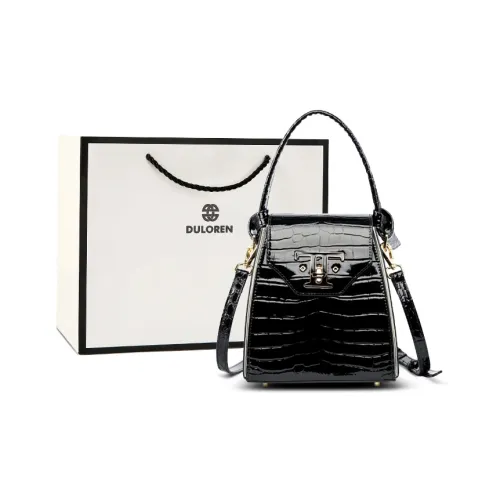 DULOREN Лакированная кожа коровья кожа сумка сумка через плечо маленькая женская черный вишнево-красный