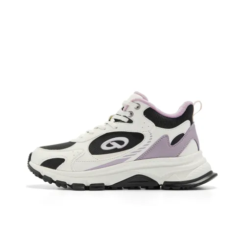 QIAODAN Повседневные Высокие Кеды Белые Черные Женские