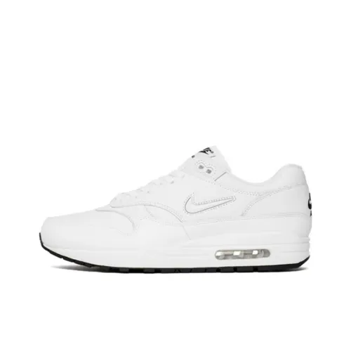 Nike Air Max 1 Low Топ Беговые кроссовки Мужской Белый