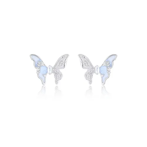 Серьги-гвоздики Vegetarian из серебра S925 унисекс