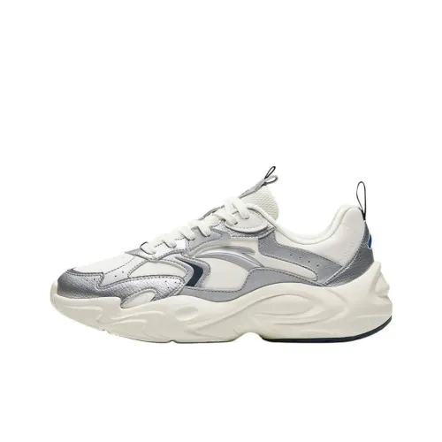 ANTA Walker Шокабронирующие Устойчивые к истиранию Низкий Топ Повседневный Мужской Белый Серебристый Серый