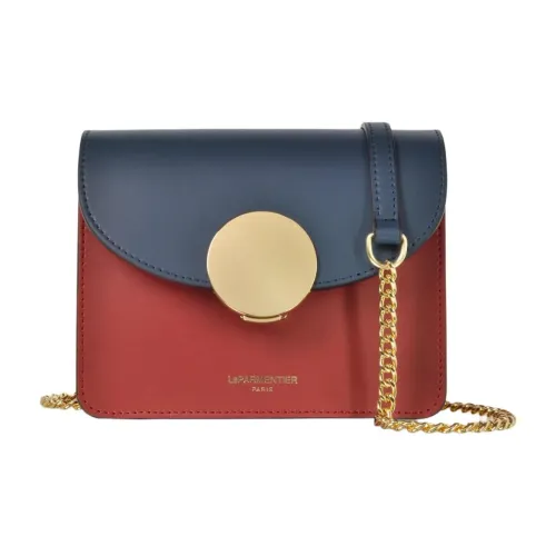 Le Parmentier Сумка через плечо из натуральной кожи мини-сумка женская морской синий и бордовый