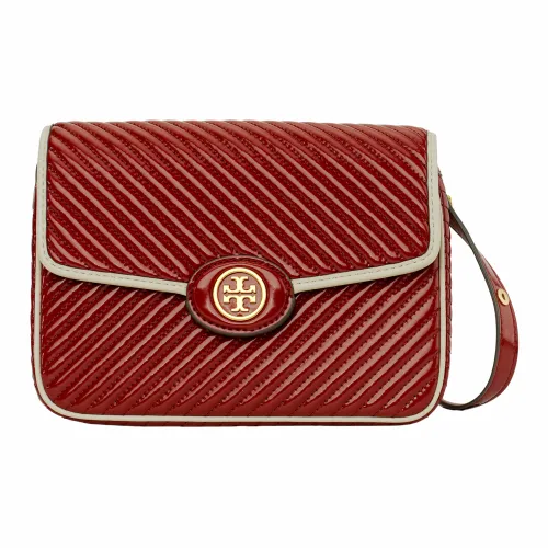 TORY BURCH Robinson Коровья кожа Спилок Сумка-сумка Сумка Сумка через плечо Стандартная Женская Красная