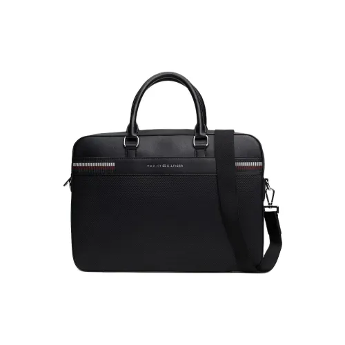 Tommy Hilfiger Полиуретан Одно плечо Через плечо Ручной Ноутбук Сумка Обычный Мужской Черный