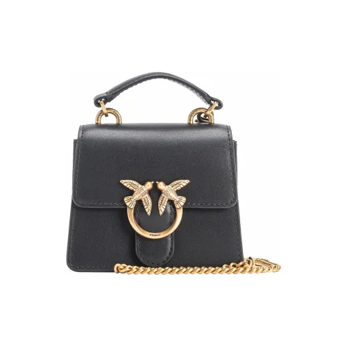 PINKO Love Series Мягкая сумка из коровьей кожи сумка через плечо женская черная