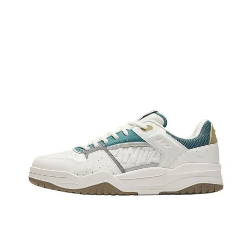 ANTA Slam Амортизация Устойчивый к истиранию Увеличение высоты Низкие кроссовки для скейтбординга Мужские Белый Зеленый Серый