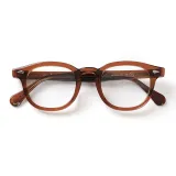 Прозрачная рамка с коричневыми линзами