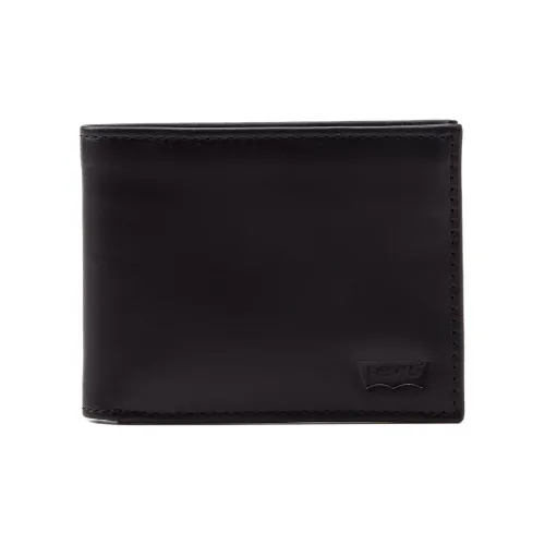 Levi's Зернистая кожа коровы кошелек мужской черный