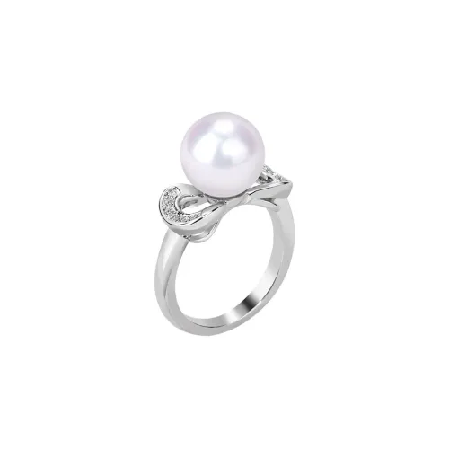 Sanpowa Alloy Artificial Pearl Rings Women's