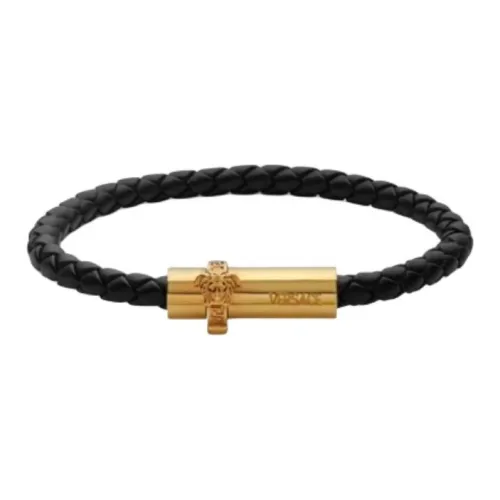 VERSACE Металл Кожа Браслеты Унисекс Черный