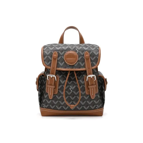 SEPTWOLVES ПУ (полиуретан) Рюкзак Средний Женские Классический Коричневый