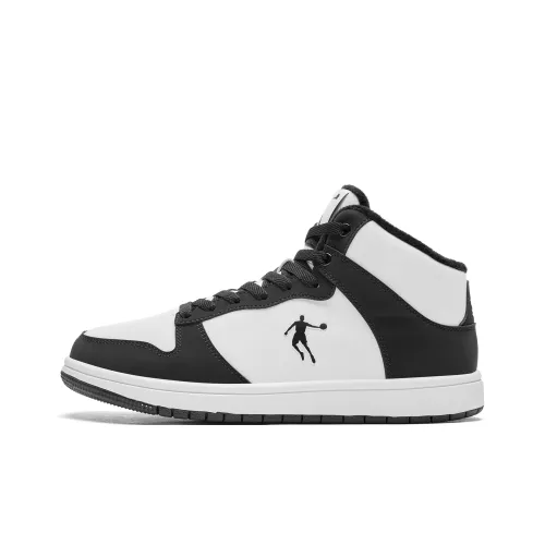 QIAODAN Скейтборд Кроссовки High Top Jordan Белый/Черный Женские