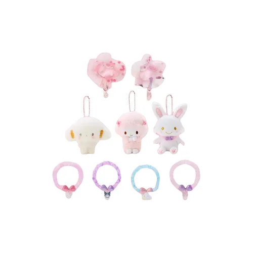 Санрио Piano Пшеница Flour Sprite Розовое сердечко Девушка Коллекция Желание Кролик Куклы Плюшевый Подвеска 8,6 см Высота