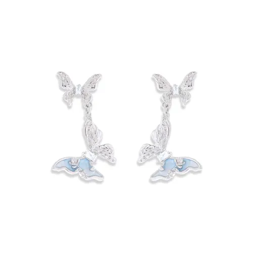 Серьги-гвоздики Vegetarian из серебра S925 унисекс