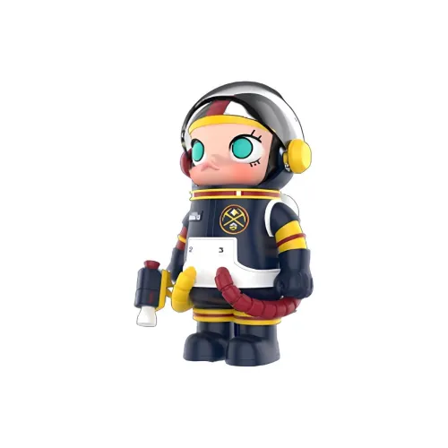 POP MART Коллаборация Edition Mega 2022 2023 NBA SPACE MOLLY Nuggets Прозрачный Слепой Бокс с Карточкой 100%