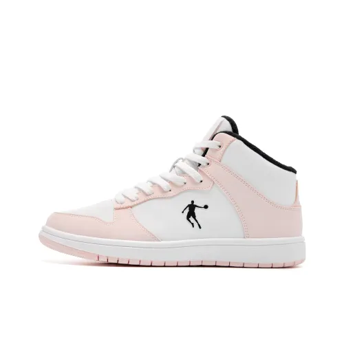 QIAODAN Скейтборд Кроссовки High Top Jordan Белый/Облачно-Розовый Женские