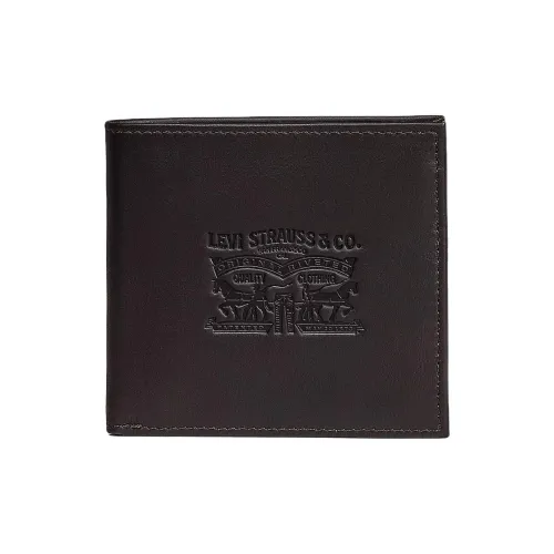 Levi's GRAIN LEATHER Кошелек Мужской Темно-коричневый