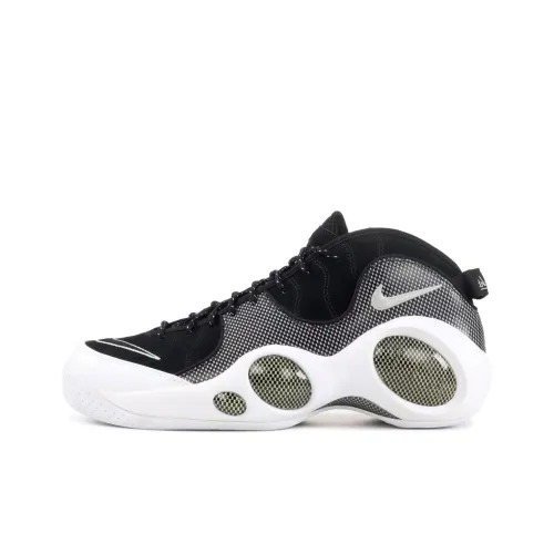 nike Амортизация Износостойкий Низкий Топ Винтажные Баскетбольные Кроссовки Мужские Черно-Белые