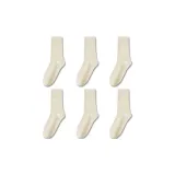 6 пар (6 молочно-белых)