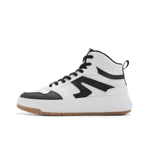 QIAODAN Скейтборд Кроссовки High Top Jordan Белый/Черный Мужские
