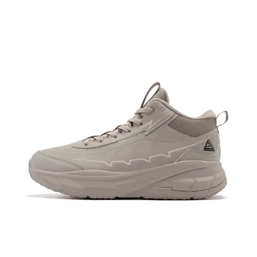QIAODAN Термический Амортизация Отскок Устойчивый к истиранию Дышащий Стойкий к грязи Высокий Топ Уличная обувь Мужской Серый