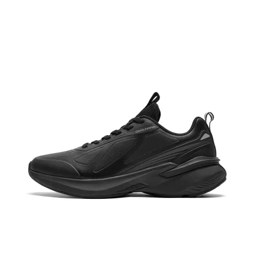 QIAODAN Беговые кроссовки Low Top Черный/Lightning Серый Мужской
