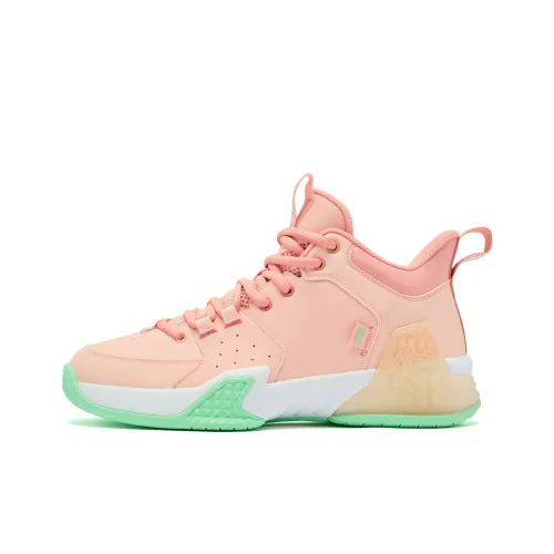 QIAODAN Kill Shot 1,0 Баскетбольные кроссовки MID Топ Фарфор Розовый/Абрикосово-розовый Мужской