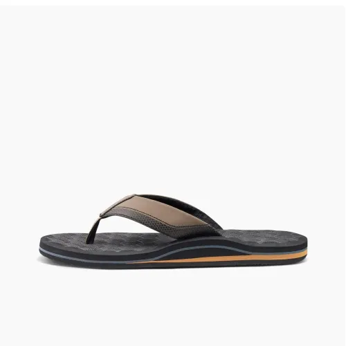 REEF Slip Resistant Quick Dry Flip Flops Men's Black Brown