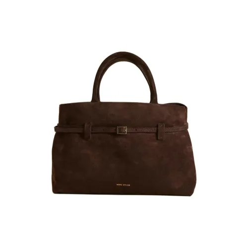 Manu Atelier Замшевая сумка стандартная женская темно-коричневая